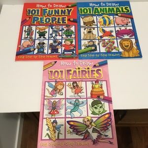 How to Draw 101 Books: Animals, Funny People and Fairies